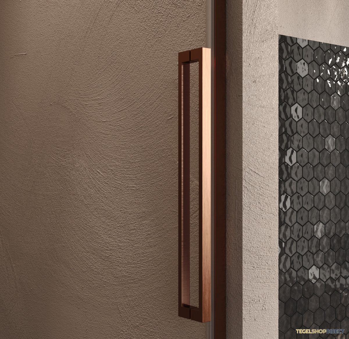 BRAUER Stellar nisdeur 2-delig draaiend helder glas 100x200 omkeerbaar incl. glascoating PVD koper geborsteld – afbeelding 6