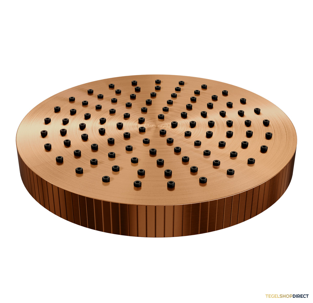 Brauer Stripe regendouchekop Diameter 25 cm koper geborsteld PVD