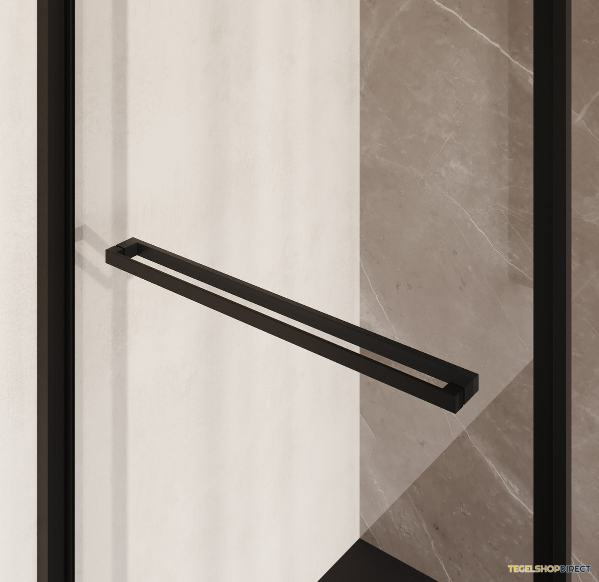 BRAUER Luminis Douchecabine 2-Delig Naar Binnen Draaiend 90x90x200 Omkeerbaar Helder Glas Incl. Glascoating Mat Zwart – afbeelding 4