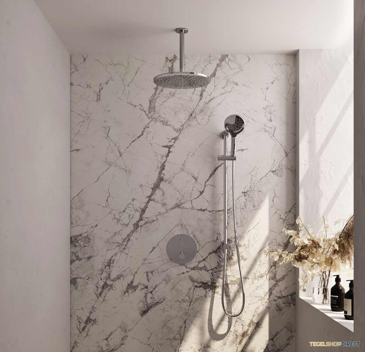 Thermostatische Inbouwdoucheset Brauer Carving Met Ronde Afdekplaat Chroom (Alle Opties) – afbeelding 2