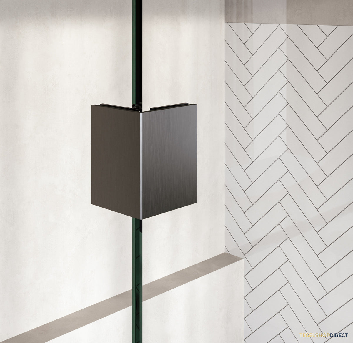 BRAUER Void inloopdouche helder glas 130x200 met 40 zijwand incl. glascoating PVD gunmetal geborsteld – afbeelding 5