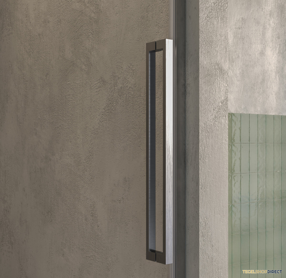 BRAUER Stellar nisdeur 2-delig draaiend helder glas 100x200 omkeerbaar incl. glascoating PVD RVS-kleurig geborsteld – afbeelding 6