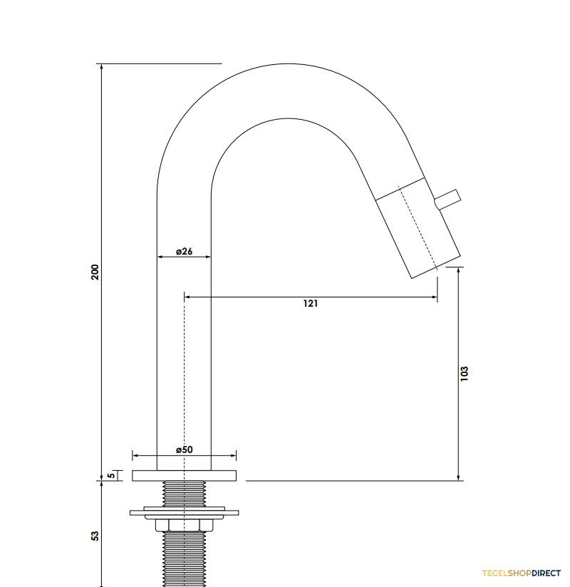 Opbouw Fonteinkraan Brauer Chrome Edition Met Gebogen Uitloop Chroom – afbeelding 3