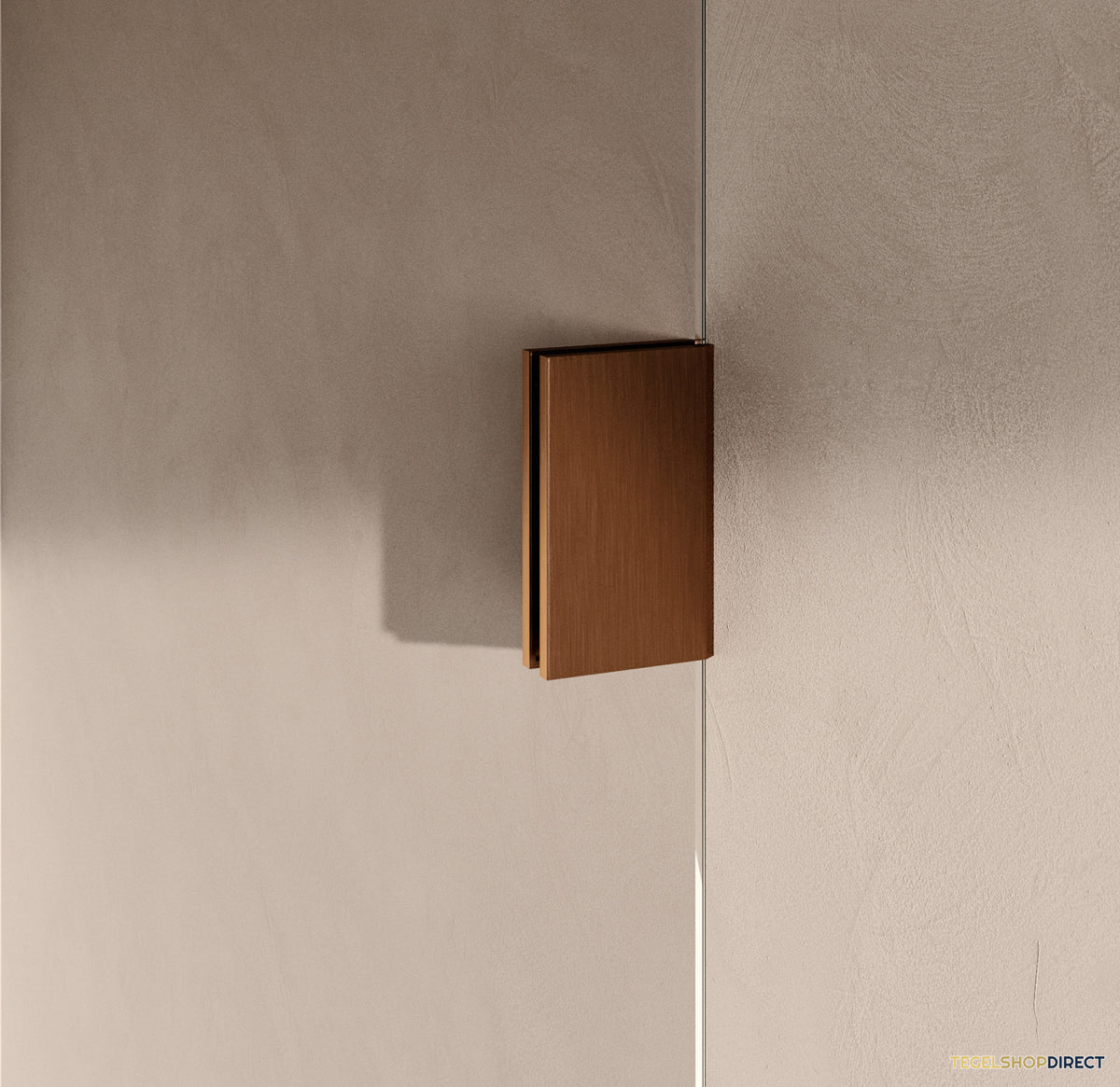 BRAUER Void douchecabine met draaideur helder glas 90x140x200 incl. glascoating PVD koper geborsteld – afbeelding 3