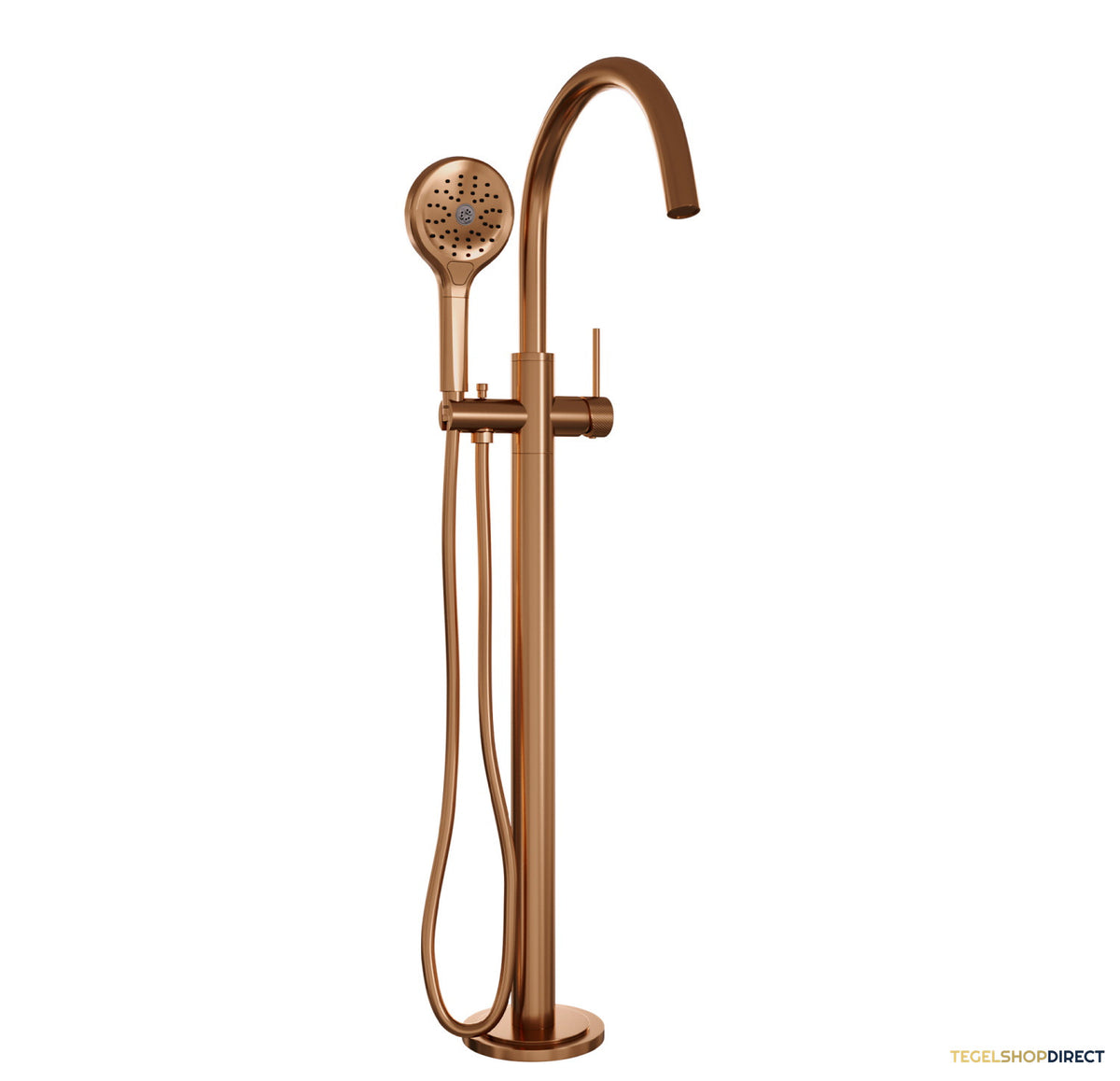 Badkraan Vrijstaand Brauer Copper Carving met Handdouche 3-Standen Geborsteld Koper – afbeelding 2