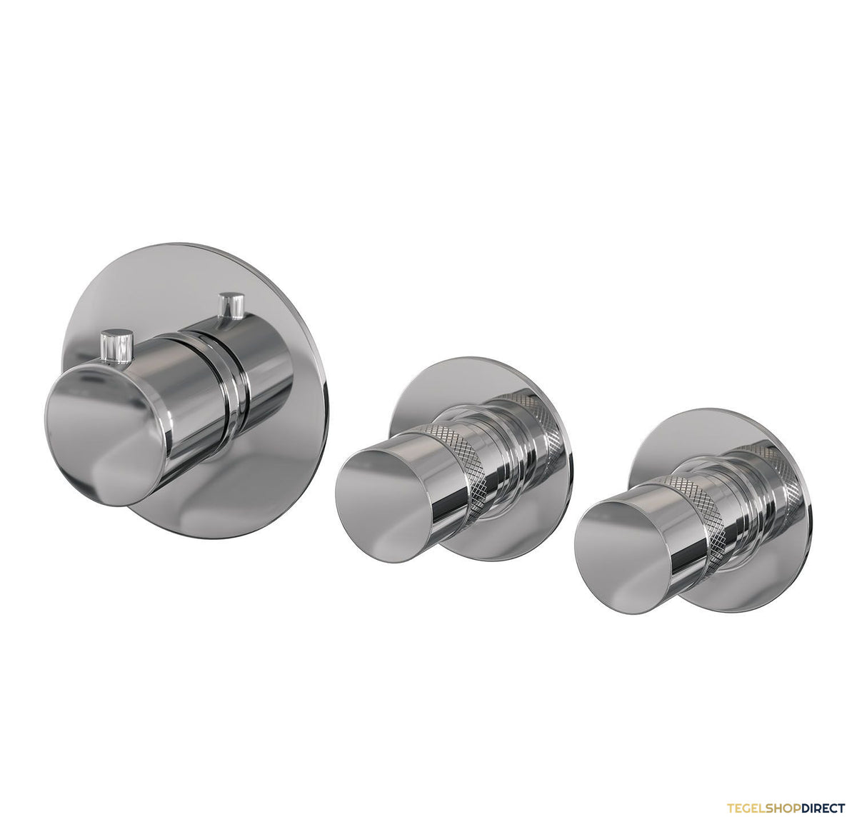 Inbouwthermostaat Brauer Chrome Edition en 2 Stopkranen Met in- en Afbouwdelen Chroom