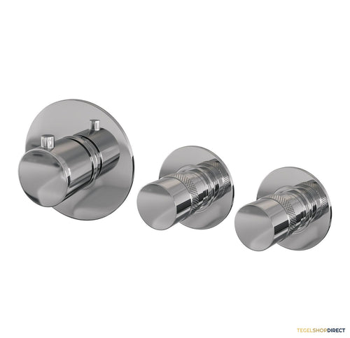 Inbouwthermostaat Brauer Chrome Edition en 2 Stopkranen Met in- en Afbouwdelen Chroom
