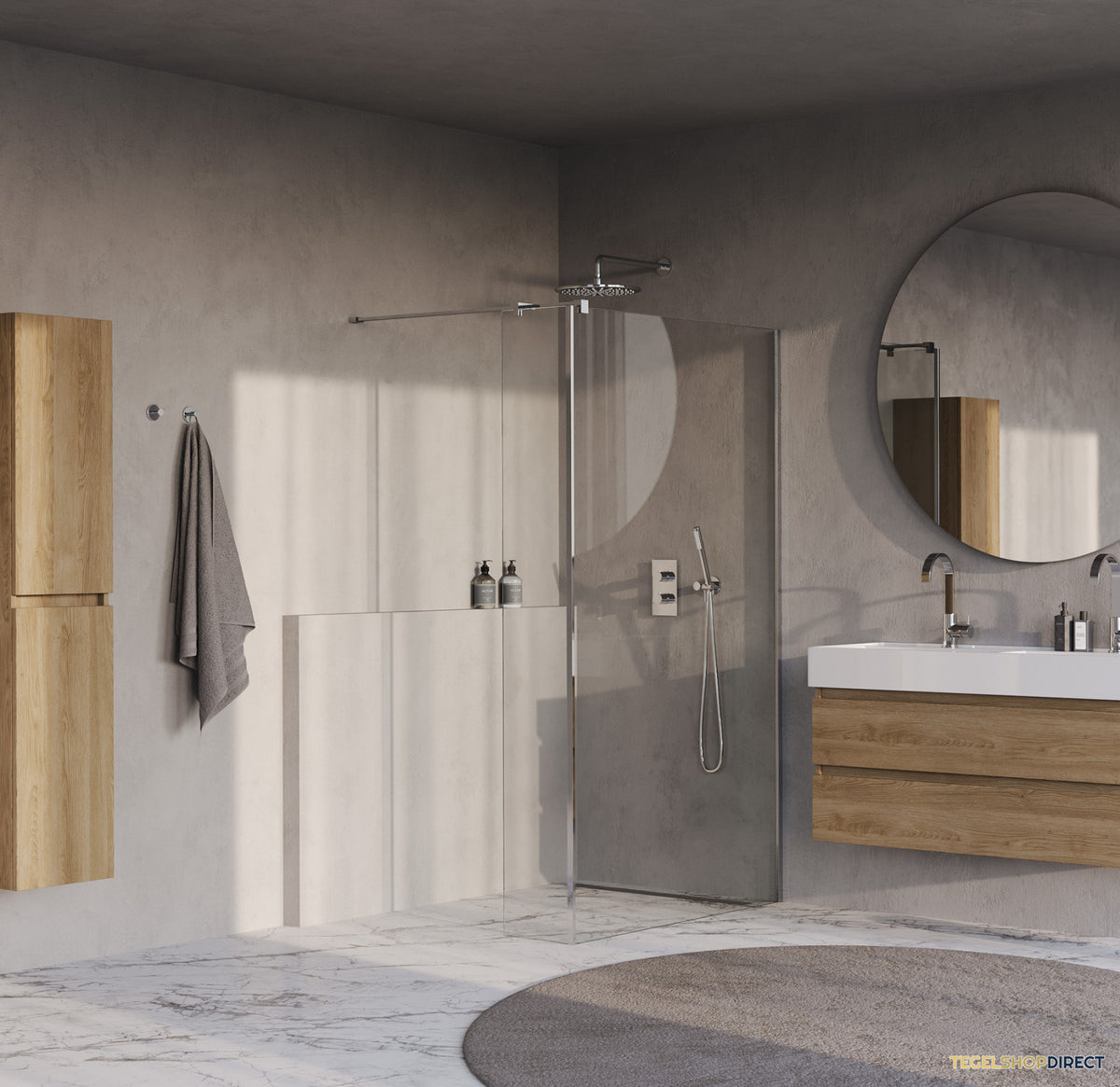 BRAUER Oblivion inloopdouche helder glas 120x200 met zijwand 40 incl. glascoating chroom – afbeelding 2