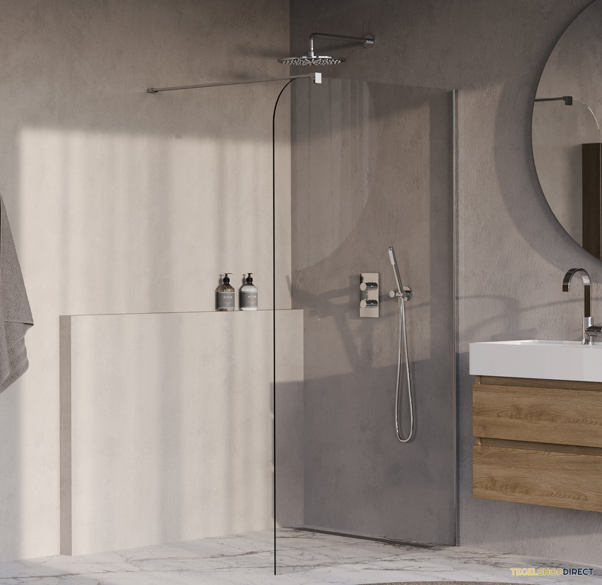 BRAUER Orion inloopdouche helder glas 120x200 incl. glascoating chroom