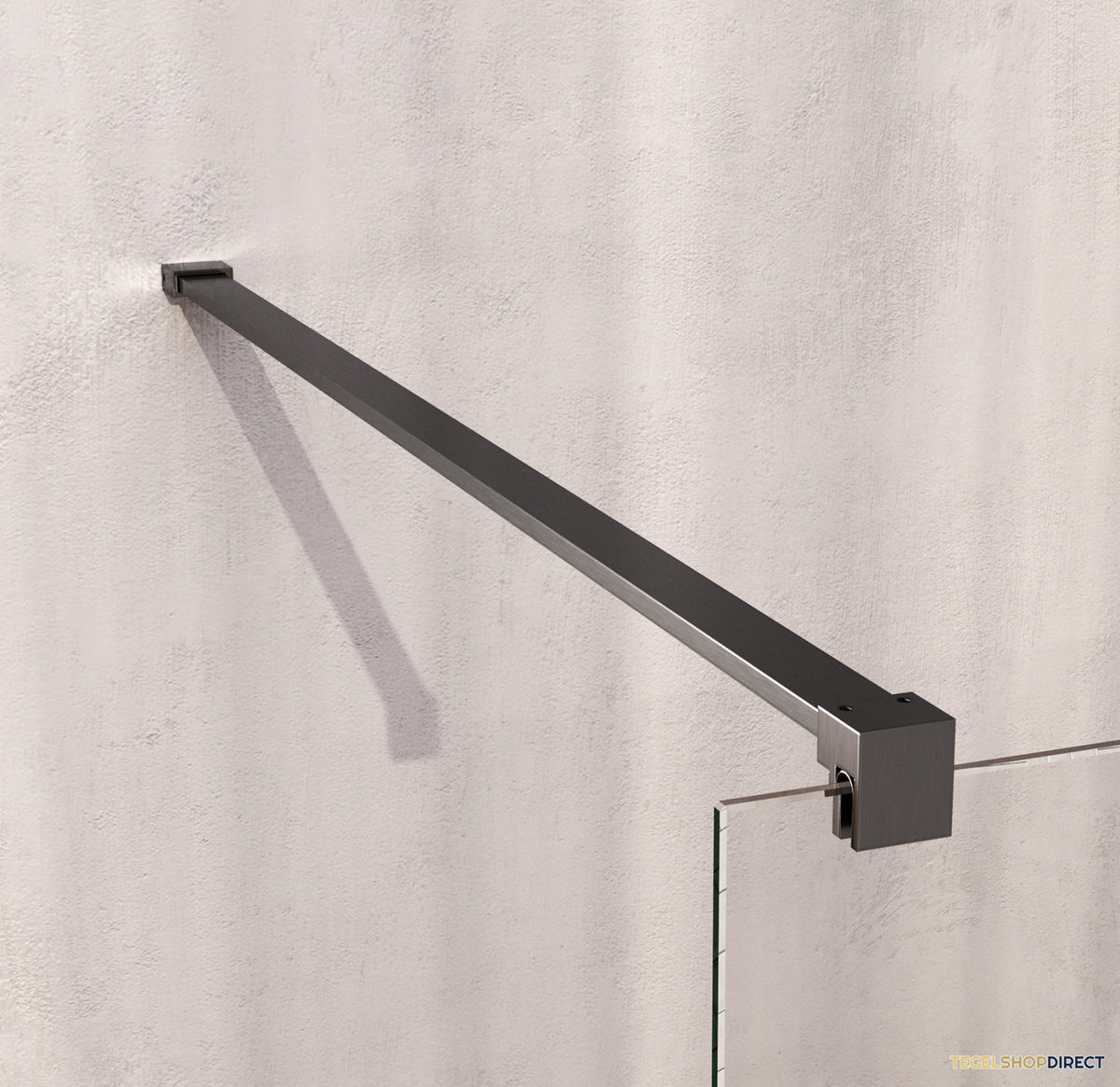 BRAUER Void douchecabine met draaideur helder glas 90x140x200 incl. glascoating PVD gunmetal geborsteld – afbeelding 4