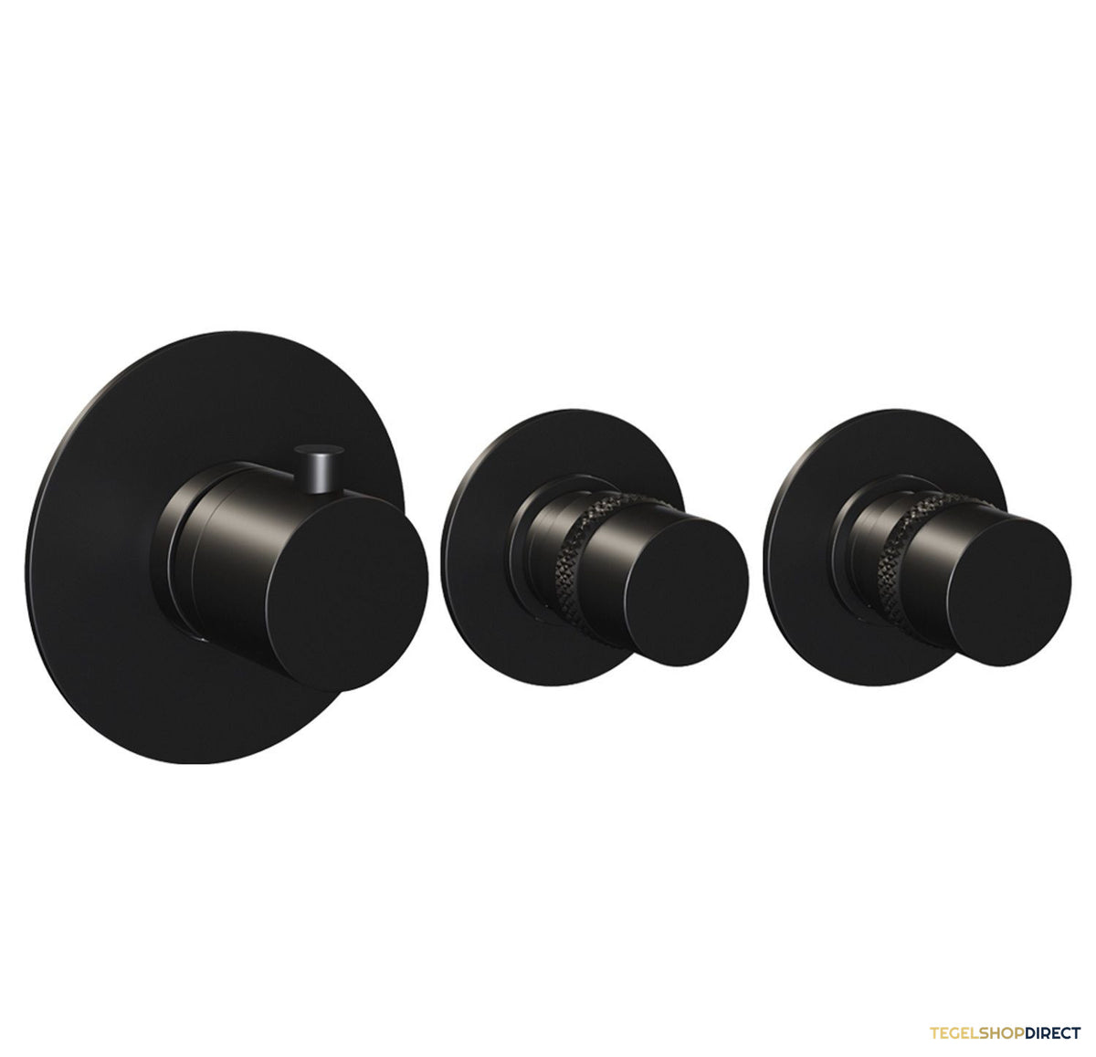 Inbouw Regendouche Set Brauer Black Edition Gebogen Wanduitloop Ronde Hoofddouche 20 cm Met Twee Stopkranen en Handdouche 3 Standen Mat Zwart – afbeelding 3