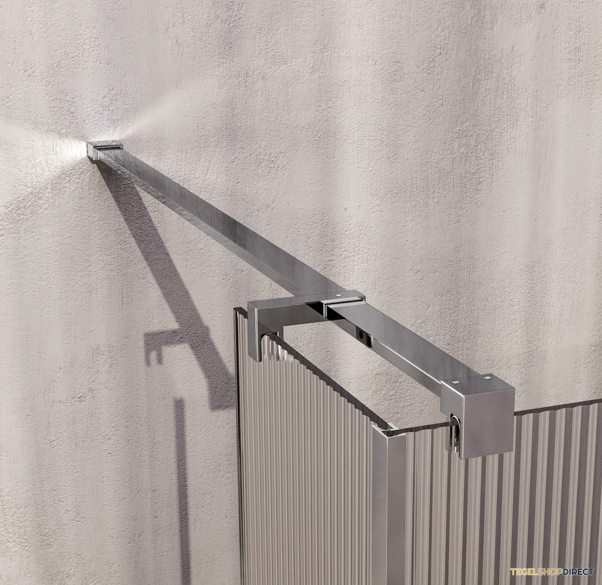 BRAUER Oblivion Flow inloopdouche helder ribbelglas 90x200 met zijwand 30 incl. glascoating chroom – afbeelding 4