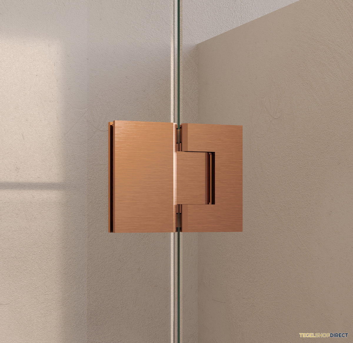 BRAUER Void nisdeur 2-delig helder glas 150x200 omkeerbaar met draaideur 70 aan glas incl. glascoating PVD koper – afbeelding 4