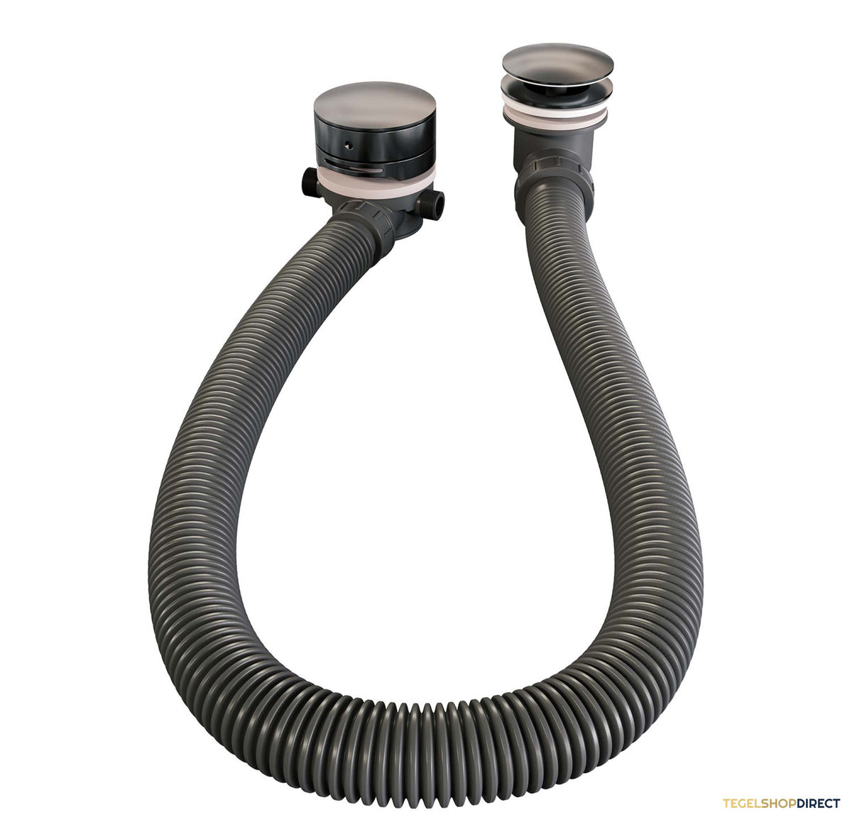 Badafvoer met Overloop Badvulcombinatie Brauer Gunmetal Edition Geborsteld Gunmetal
