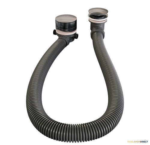 Badafvoer met Overloop Badvulcombinatie Brauer Gunmetal Edition Geborsteld Gunmetal