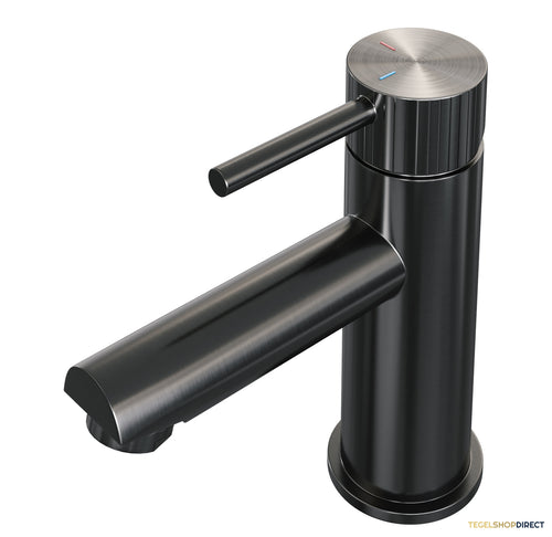 Brauer Stripe lage opbouw wastafelmengkraan model A gunmetal geborsteld PVD