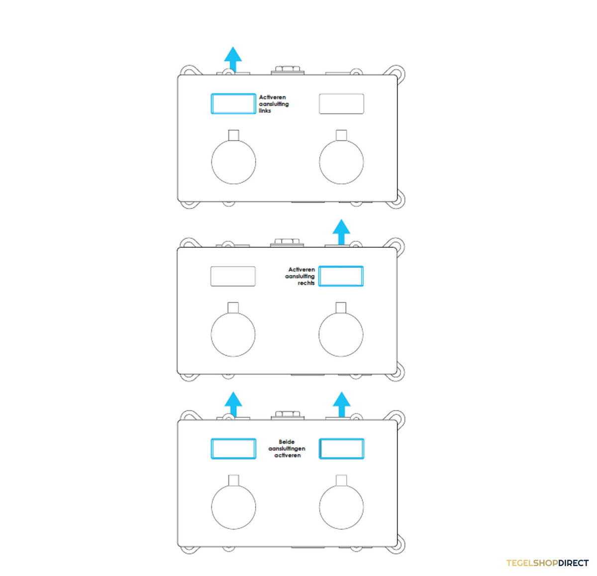 Thermostatische Inbouw Regendouche Brauer Brushed Edition Met Drukknoppen SET 56 Met 30 Cm Douchekop En Rechte Muurarm En 3-Standen Handdouche En Doucheslang En Wandaansluitbocht RVS Geborsteld PVD – afbeelding 10