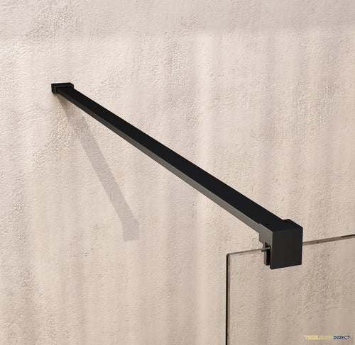 BRAUER Stabilisatiestang zonder glasdeel, wanddeel en T-koppelstuk mat zwart