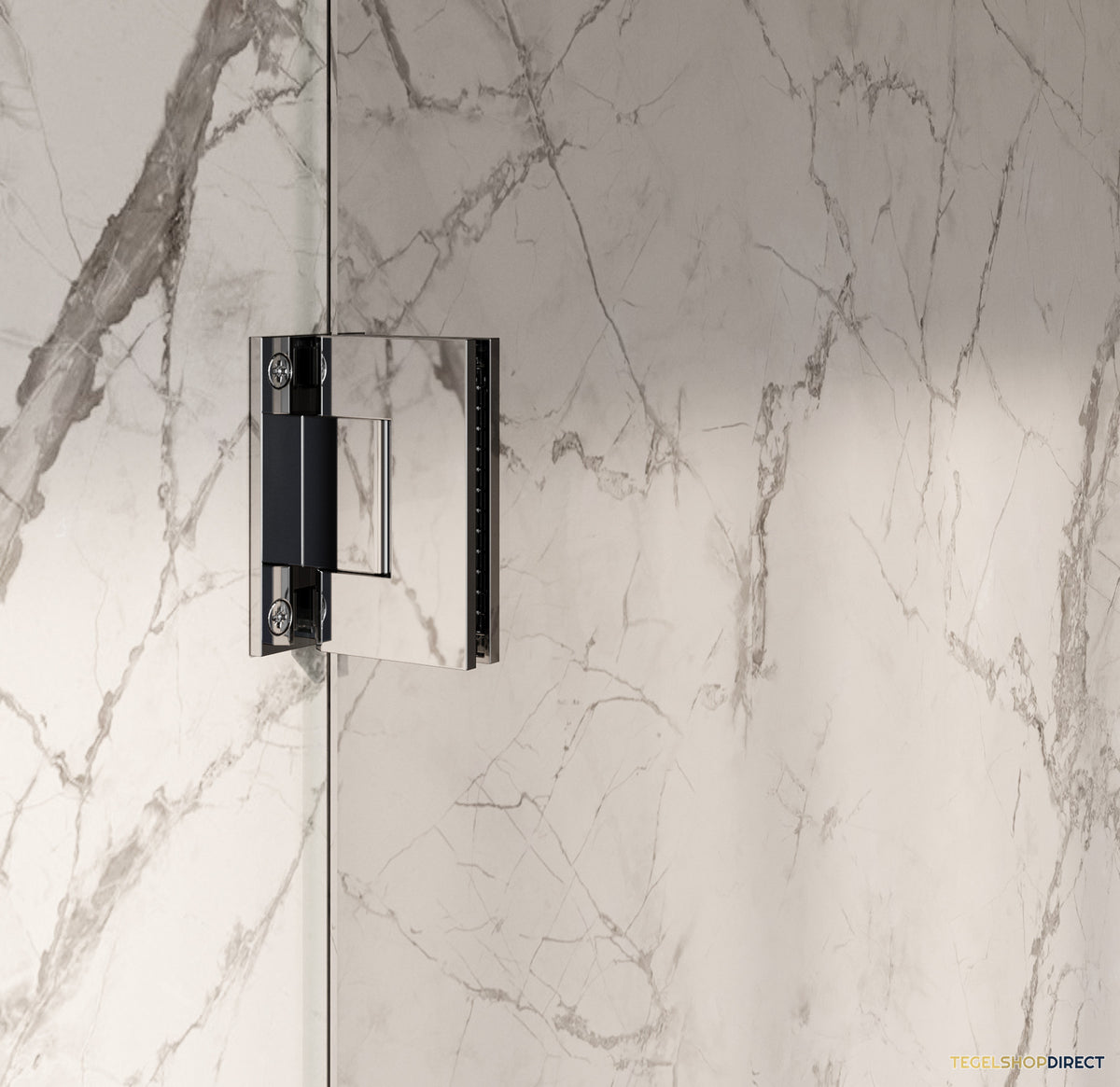 BRAUER Void nisdeur 2-delig helder glas 150x200 omkeerbaar met draaideur 70 aan muur incl. glascoating chroom – afbeelding 5