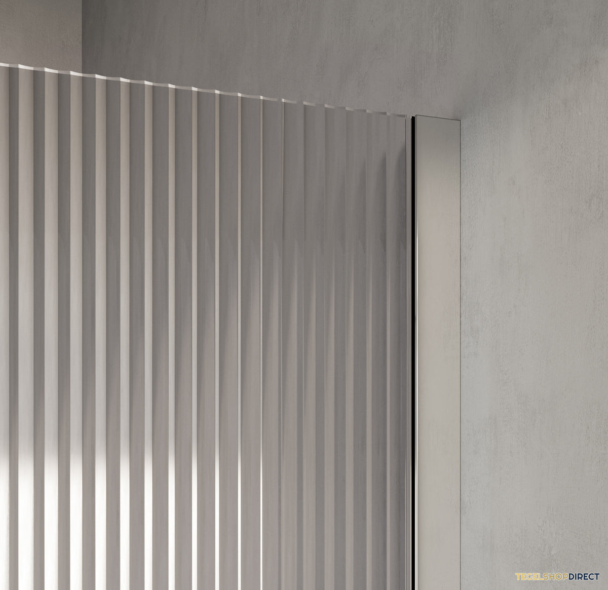 BRAUER Oblivion Flow inloopdouche helder ribbelglas 90x200 met zijwand 30 incl. glascoating chroom – afbeelding 3
