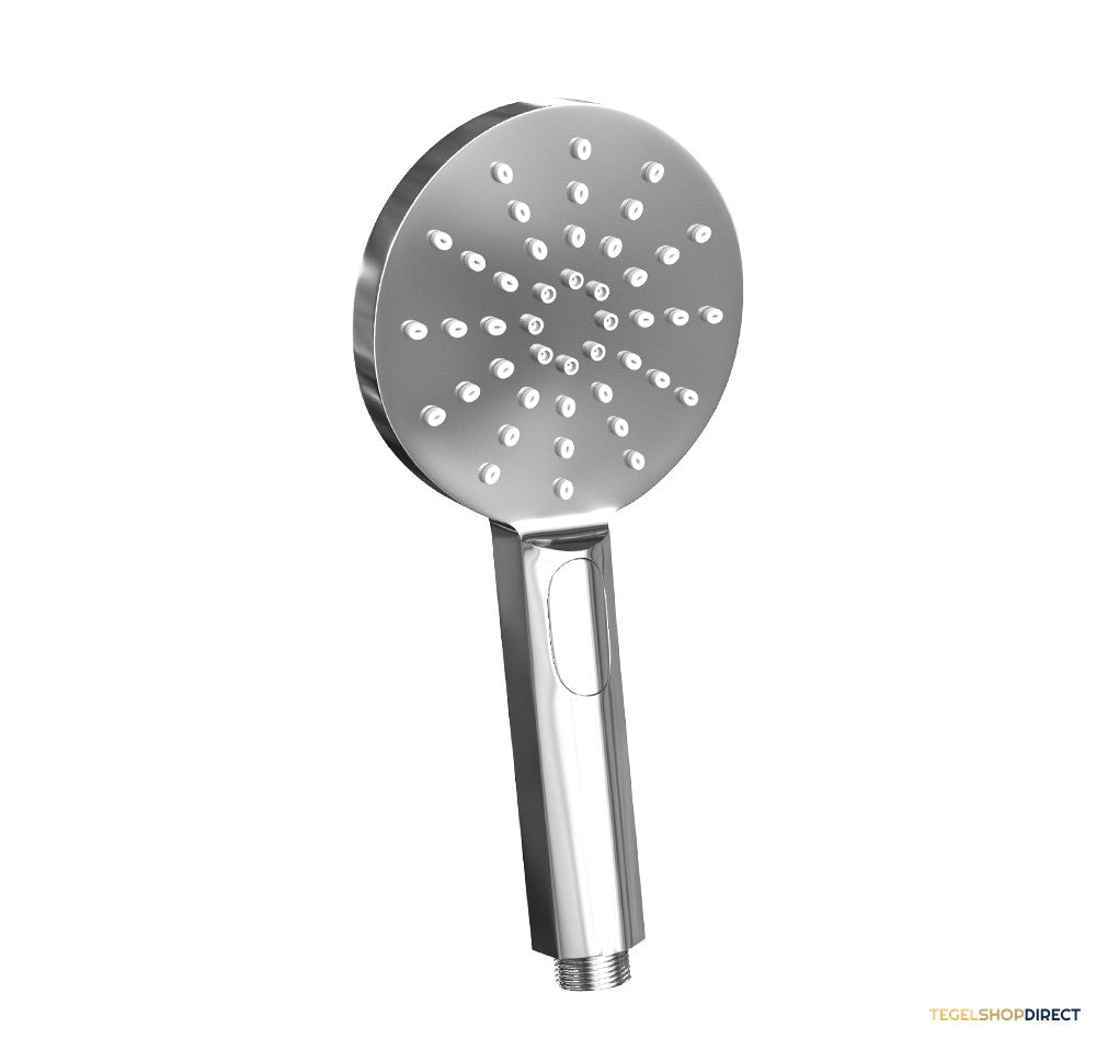 Regendoucheset Inbouw Brauer Chrome Edition Thermostatisch 20cm met Gebogen Wandarm, Glijstang en Handdouche 3-Standen Losse Stopkranen Chroom – afbeelding 4