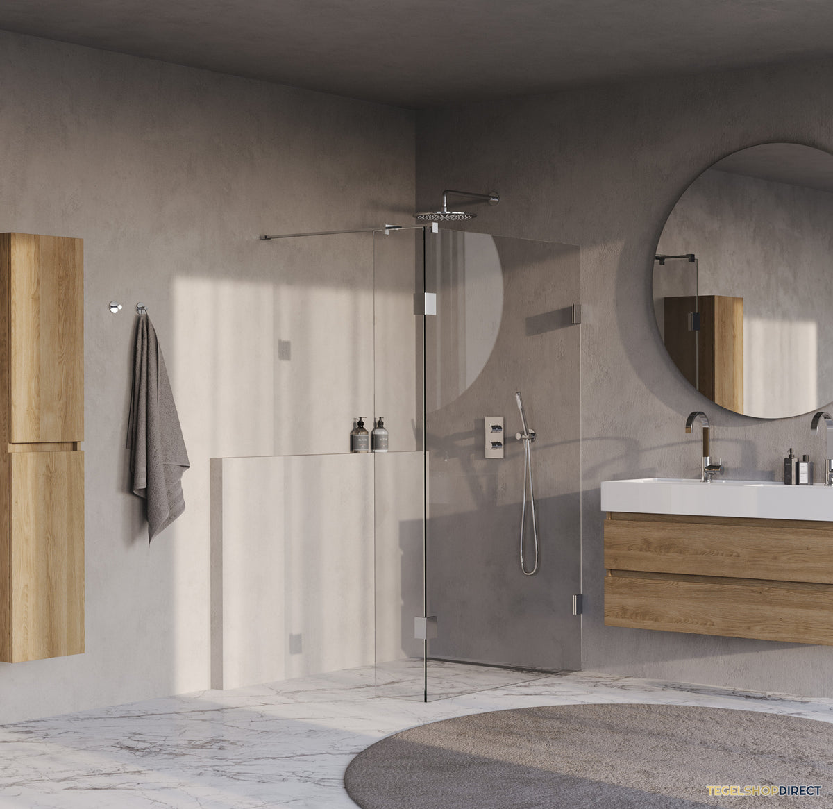 BRAUER Void inloopdouche helder glas 110x200 met 40 zijwand incl. glascoating chroom – afbeelding 2