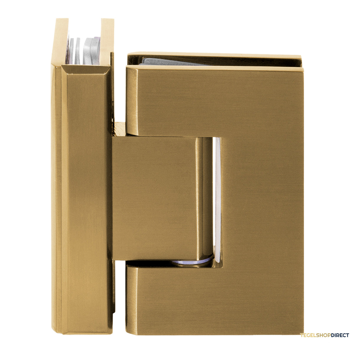 BRAUER Glasscharnier 90 graden 2 stuks PVD goud geborsteld