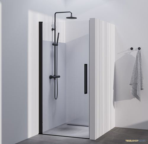 BRAUER Season nisdeur model A met draaideur helder glas 70x200 omkeerbaar incl. glascoating Season-Mat Zwart
