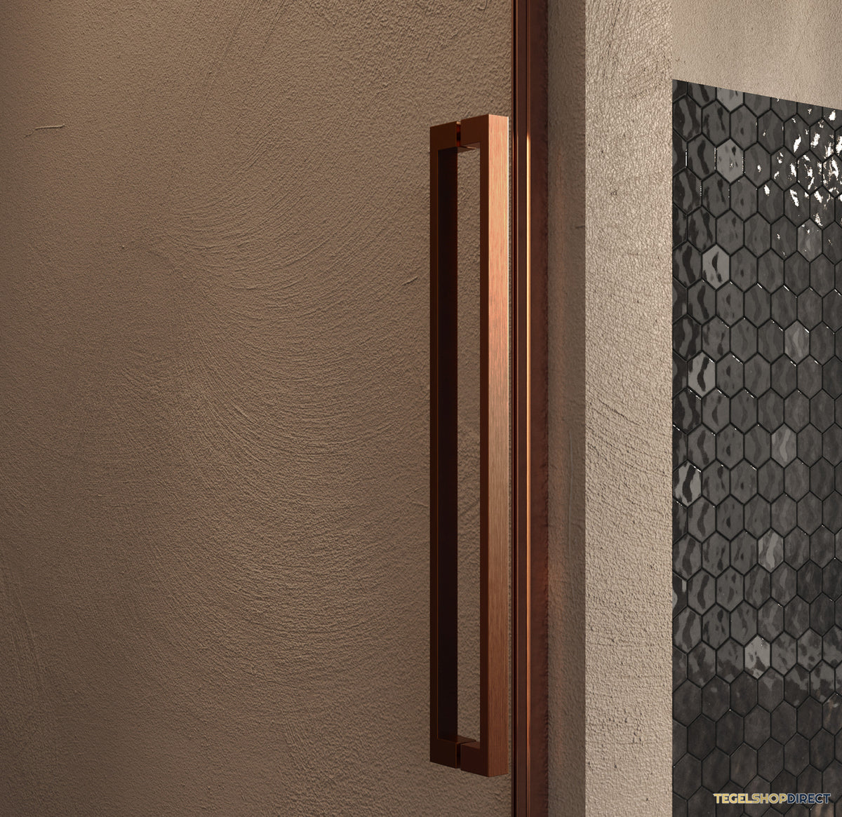 BRAUER Cosmic Nisdeur Draaiend 90x200 Omkeerbaar Helder Glas Incl. Glascoating PVD Koper Geborsteld – afbeelding 4