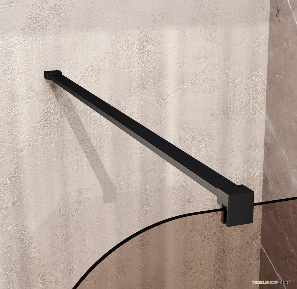 BRAUER Orion inloopdouche brons glas 120x200 incl. glascoating Mat Zwart – afbeelding 4