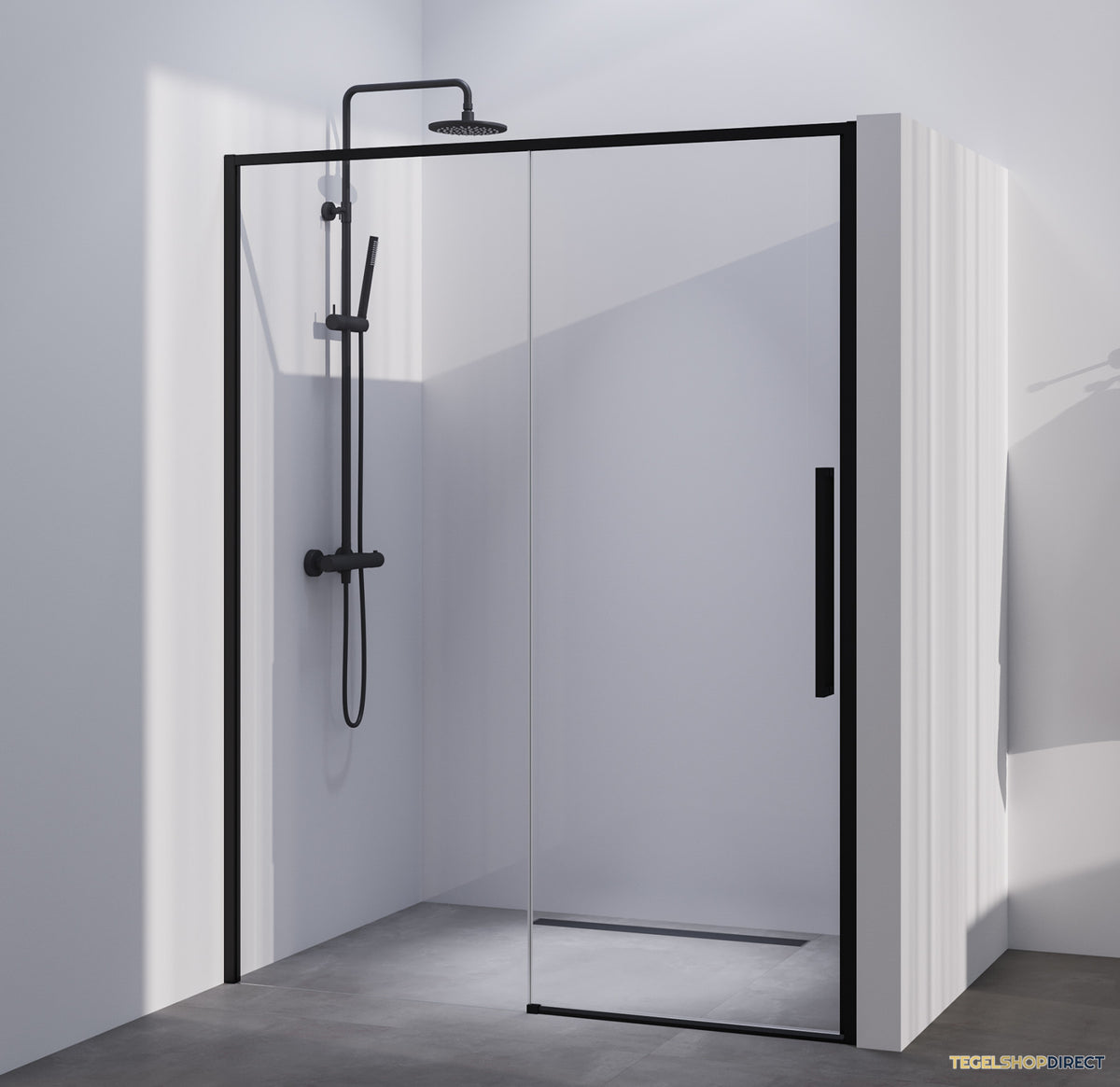 BRAUER Season nisdeur model B met schuifdeur helder glas 140x200 omkeerbaar incl. glascoating Season-Mat Zwart