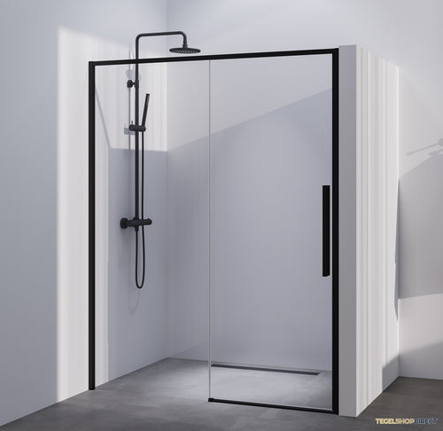 BRAUER Season nisdeur model B met schuifdeur helder glas 140x200 omkeerbaar incl. glascoating Season-Mat Zwart