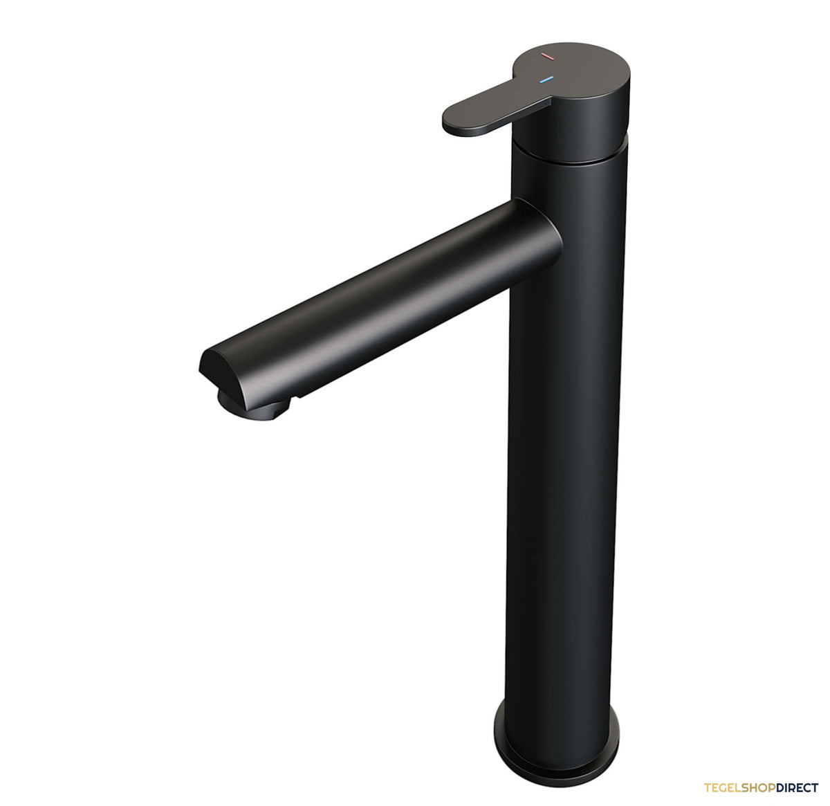 Wastafelmengkraan Brauer Black Edition Coldstart Opbouw Hoog Korte Platte Hendel Mat Zwart