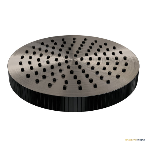 Brauer Stripe regendouchekop Diameter 25 cm gunmetal geborsteld PVD