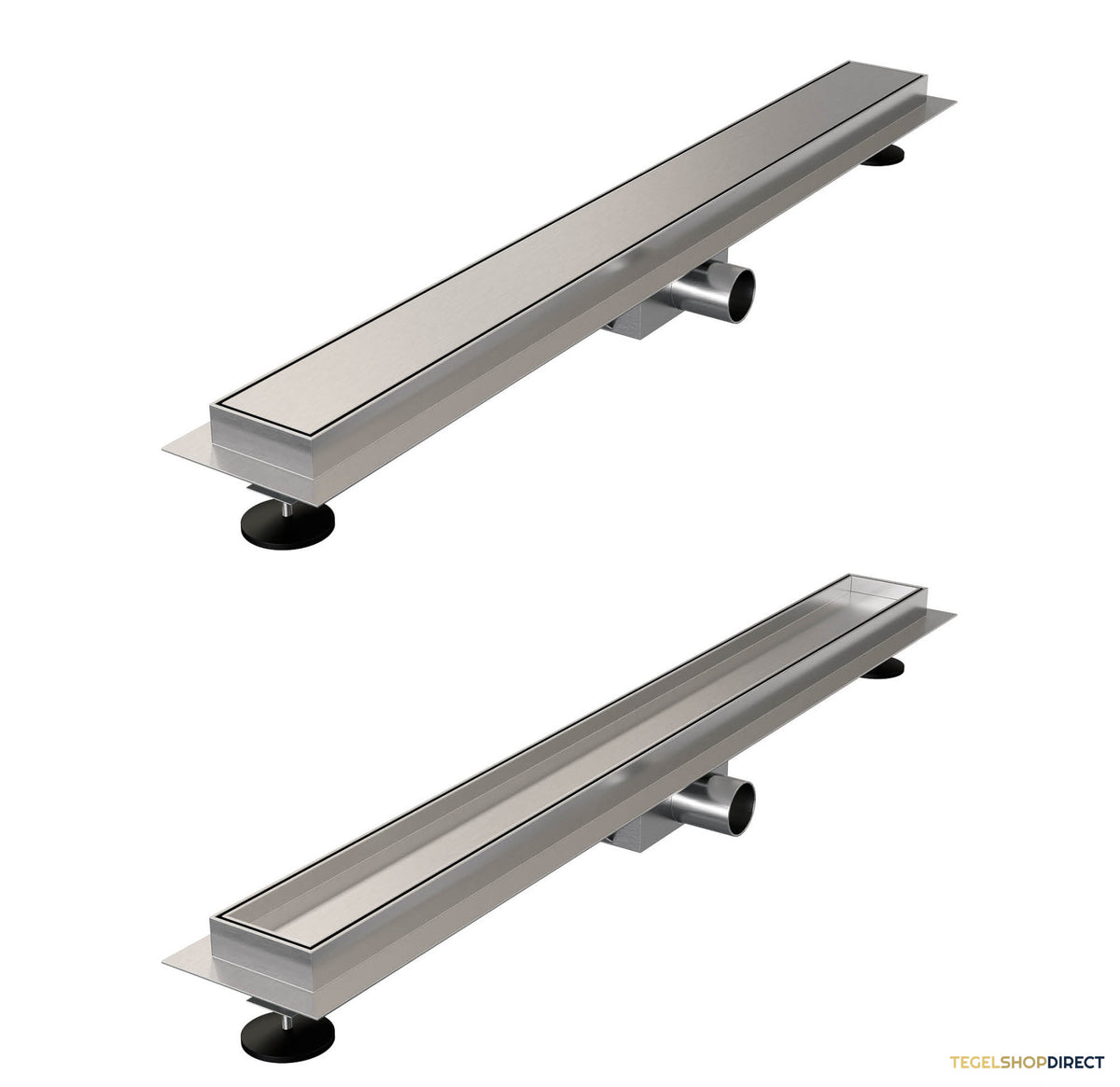 Douchegoot Brauer Zero RVS Inclusief Vloerflens 70x7 cm Tegelinlegrooster Omkeerbaar – afbeelding 4