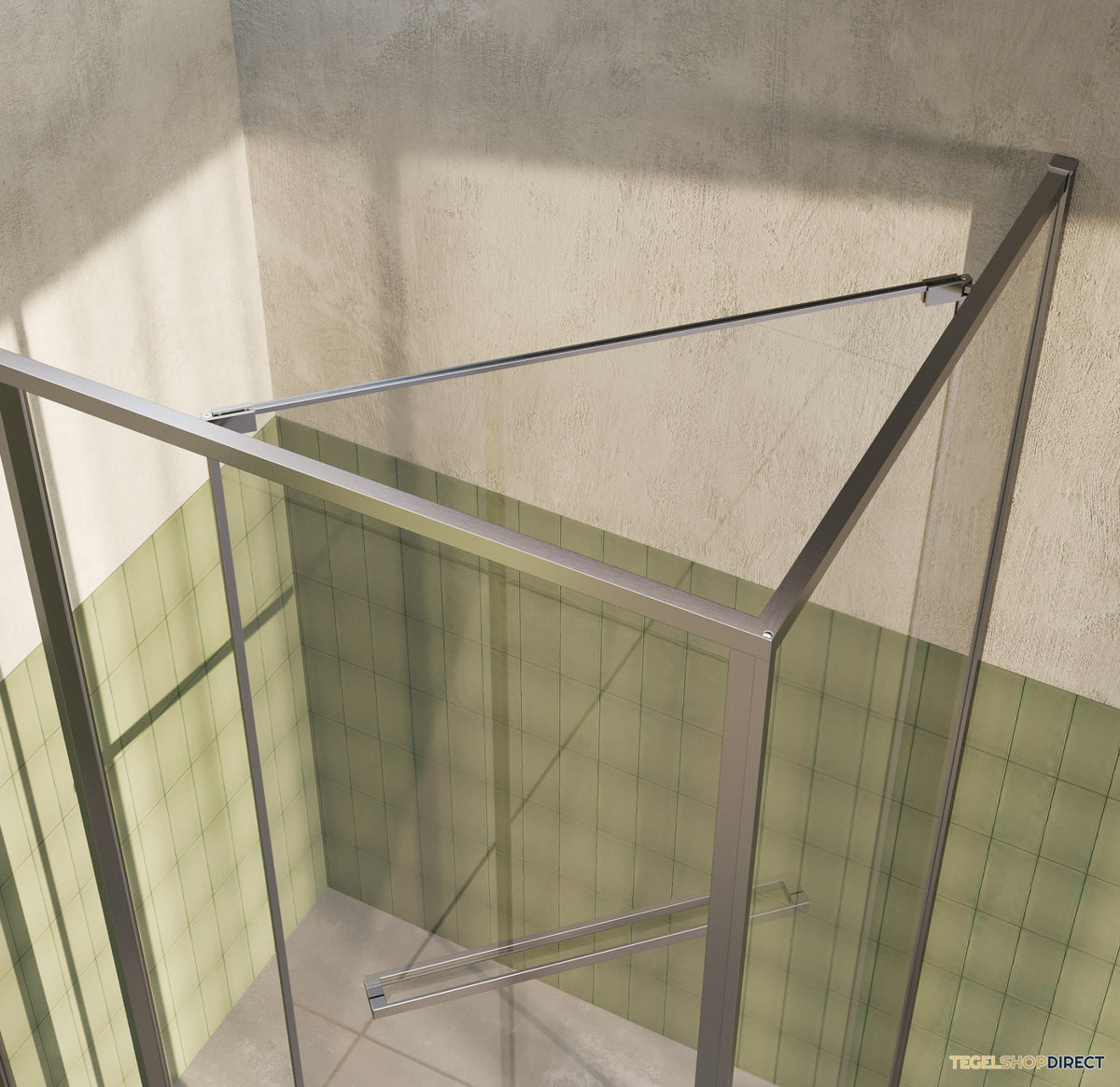 BRAUER Luminis Douchecabine 3-Delig Naar Binnen Draaiend 120x90x200 Omkeerbaar Helder Glas Incl. Glascoating PVD RVS-Kleurig Geborsteld – afbeelding 5