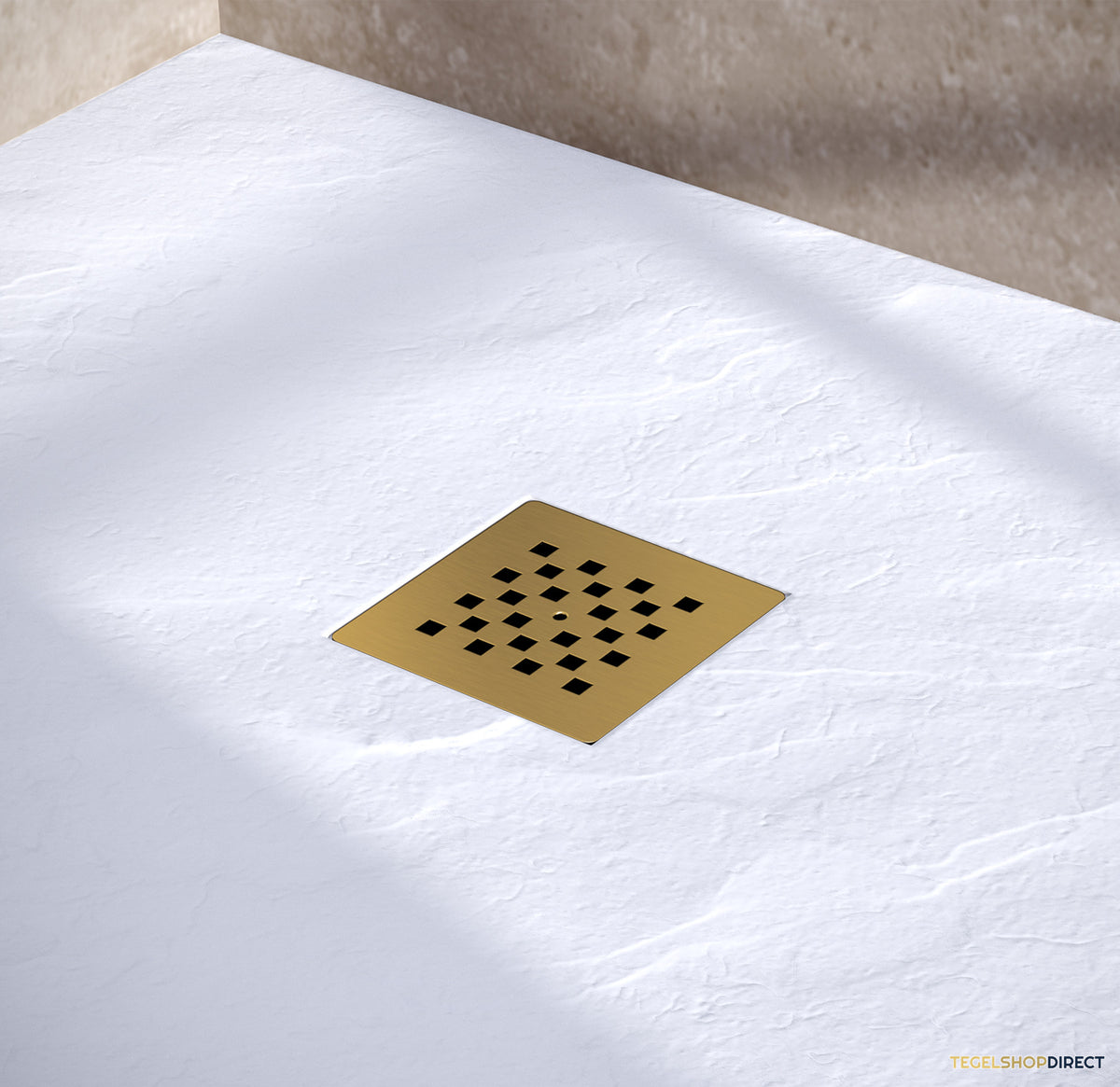 BRAUER Douchebak Asteroid 100x160 incl. antislip en antibacterieel mineraalmarmer mat wit – afbeelding 6