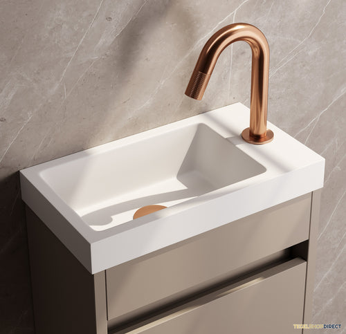 Opbouw Fonteinkraan Brauer Copper Carving Edition Met Gebogen Uitloop Koper Geborsteld PVD