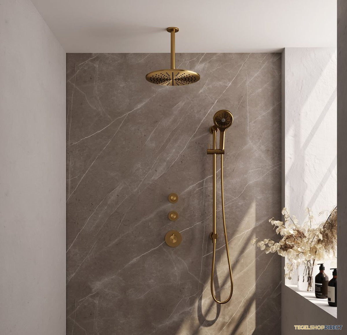 Thermostatische Inbouwdoucheset Brauer Carving Omstelknoppen Goud(Alle Opties) – afbeelding 2
