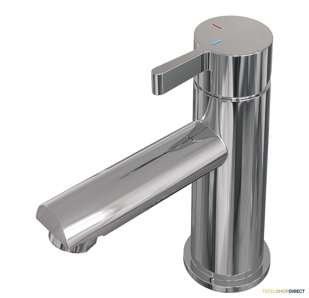 Wastafelmengkraan Brauer Chrome Edition Coldstart Opbouw Laag Halfronde Hendel Chroom