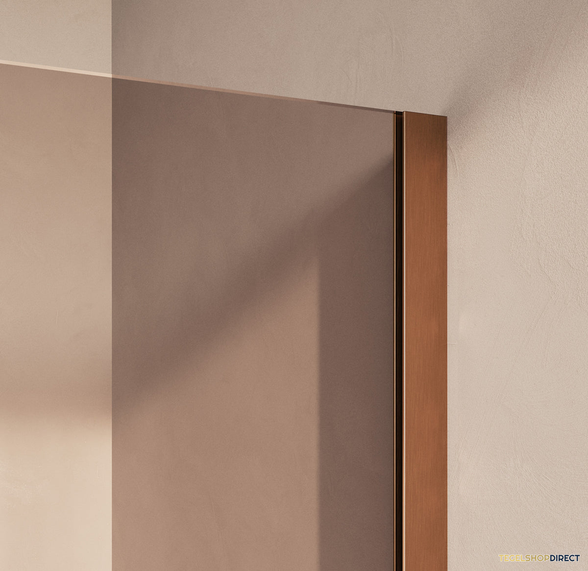 BRAUER Oblivion Badwand 80x140 Brons Glas Incl. Glascoating PVD Koper Geborsteld – afbeelding 4