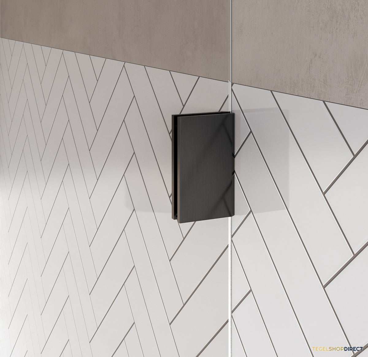 BRAUER Void inloopdouche helder glas 130x200 met 40 zijwand incl. glascoating PVD gunmetal geborsteld – afbeelding 3