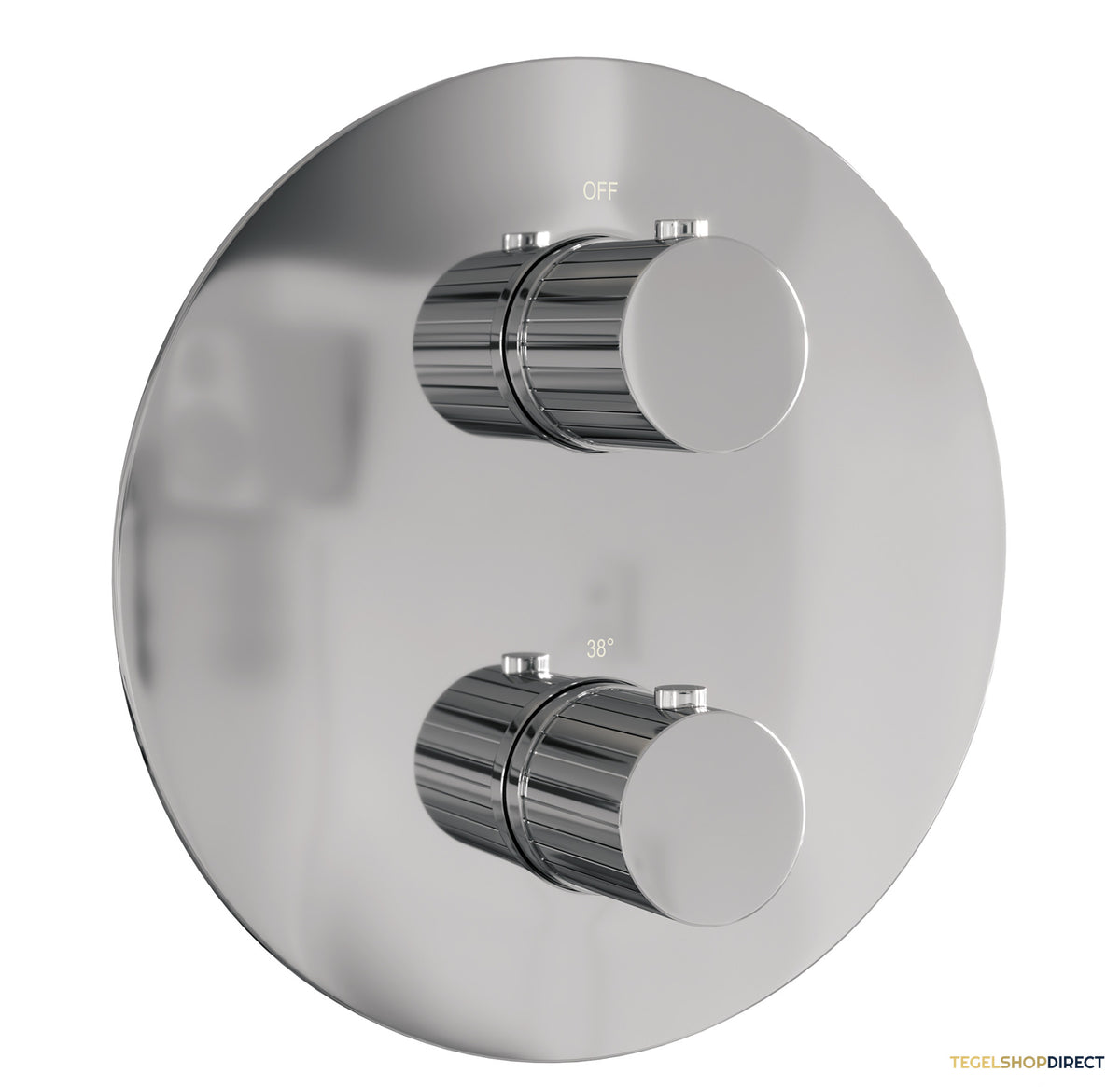 Brauer Stripe thermostatische inbouw regendouche 3-weg rond SET 39 met 25 cm douchekop en plafondarm en staaf handdouche en doucheslang en wandaansluitbocht chroom – afbeelding 4