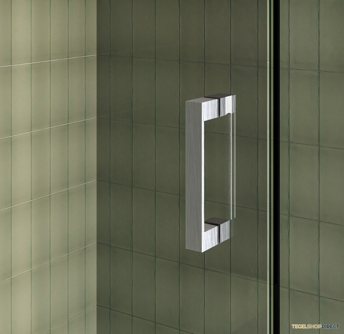 BRAUER Void douchecabine met draaideur helder glas 90x120x200 incl. glascoating PVD RVS-kleurig geborsteld – afbeelding 6