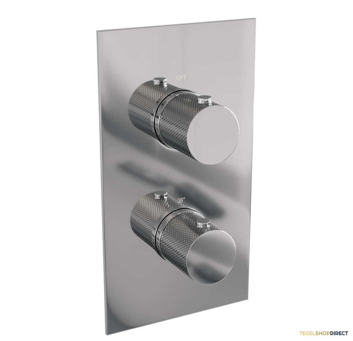 Regendoucheset Inbouw Brauer Chrome Carving Thermostatisch 20cm 3-Weg Omstelling Gebogen Wandarm Glijstang en Staaf Handdouche Chroom – afbeelding 5