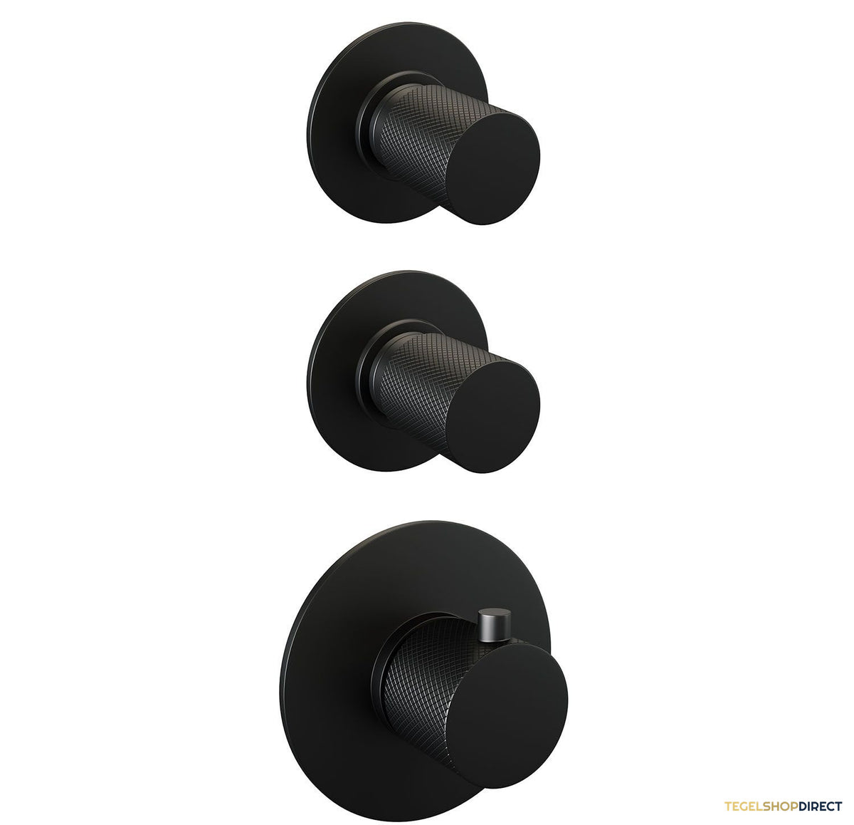 Regendoucheset Inbouw Brauer Black Carving Thermostatisch 30cm met Wandarm en Handdouche Staaf Losse Stopkranen Mat Zwart – afbeelding 4