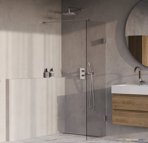 BRAUER Void inloopdouche helder glas 60x200 incl. glascoating chroom