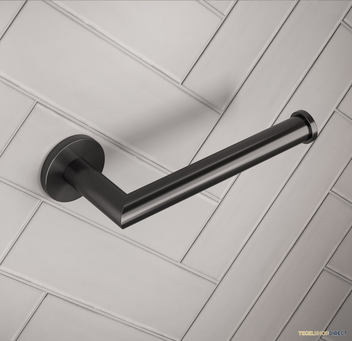 Toiletrolhouder Brauer Gunmetal Wandmontage met PVD coating Geborsteld Gunmetal – afbeelding 2