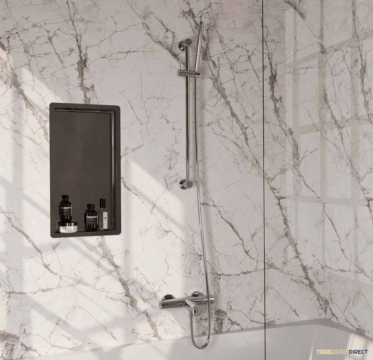 Opbouwset Bad- en Douchekraan Brauer Chrome Edition Thermostatisch Met Glijstang Chroom