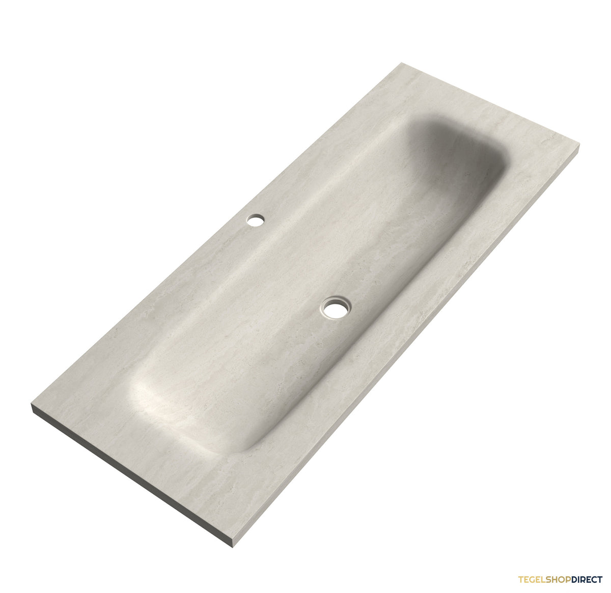 BRAUER Dune Medium wastafel 120 cm met 1 wasbak en 1 kraangat Sintered Stone Ivory Travertin – afbeelding 4